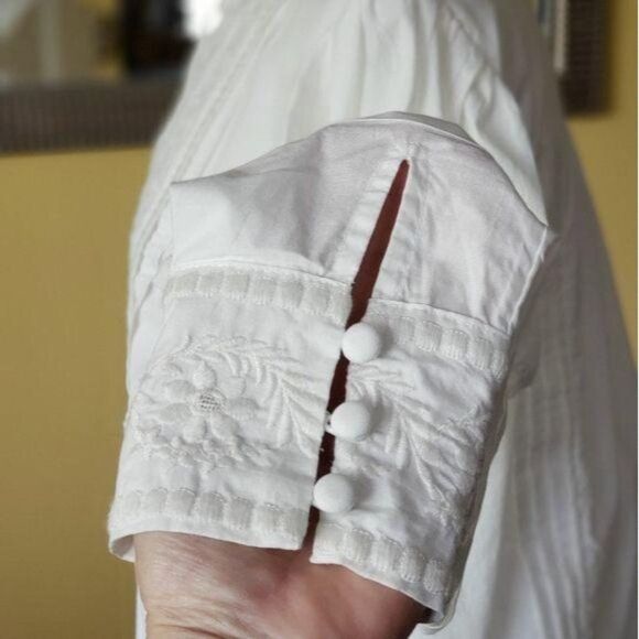 NWT Anthropologie Delilah Pleated Lace Peasant Blouse - Picture 8 of 13